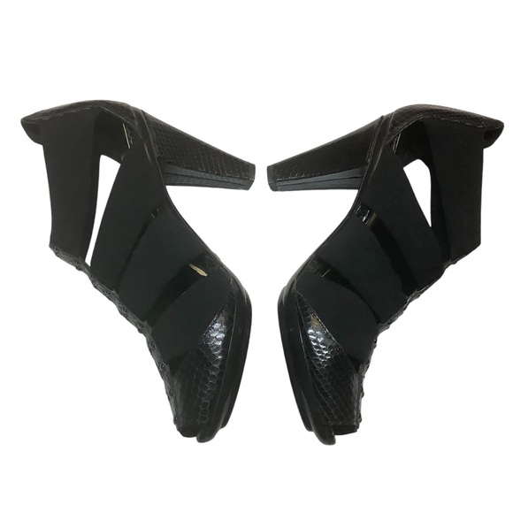 ARTURO CHIANG BLACK STRAPPY OPEN TOE HIGH HEELS/ Size 7 - Picture 5 of 12